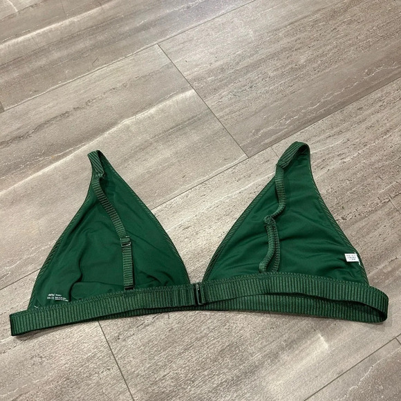 Aerie Triangle Dark  Green Bathing Suit Top - Picture 3 of 4